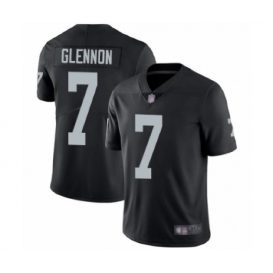 Youth Oakland Raiders #7 Mike Glennon Black Team Color Vapor Untouchable Elite Player Football Jersey