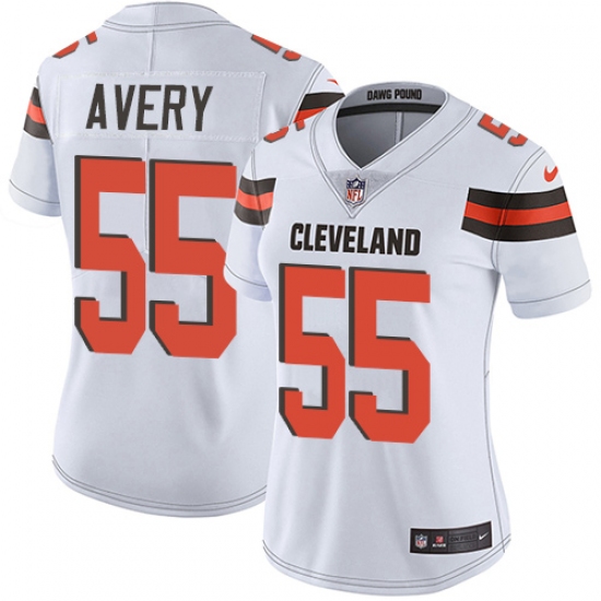 Women's Nike Cleveland Browns #55 Genard Avery White Vapor Untouchable Limited Player NFL Jersey - Ujersey