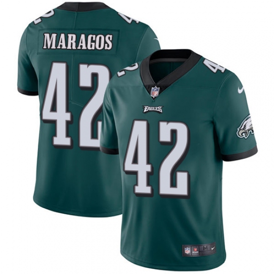 Men's Nike Philadelphia Eagles #42 Chris Maragos Midnight Green Team Color Vapor Untouchable Limited Player NFL Jersey - Ujersey
