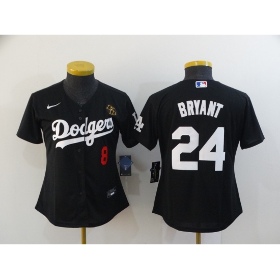 Women's Nike Los Angeles Dodgers Kobe Bryant Black Jersey - Ujersey