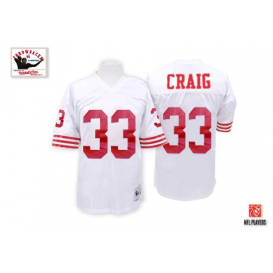 Mitchell and Ness San Francisco 49ers #33 Roger Craig Authentic White Throwback NFL Jersey - Ujersey