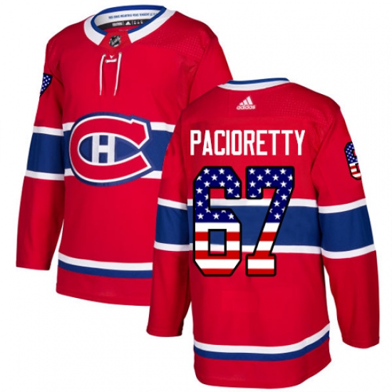 Youth Adidas Montreal Canadiens #67 Max Pacioretty Authentic Red USA Flag Fashion NHL Jersey - Ujersey