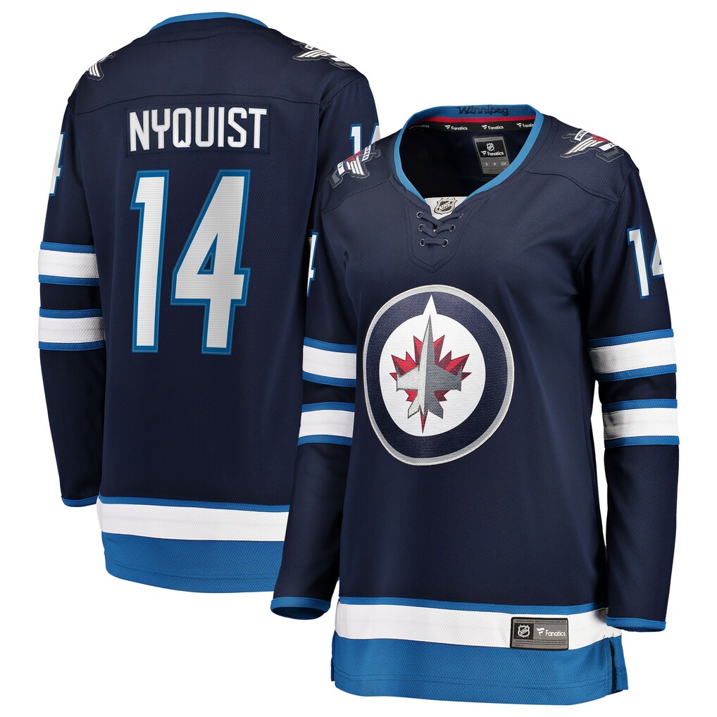 Women's Winnipeg Jets Gustav Nyquist Fanatics Navy Home Breakaway Jersey - U-jersey