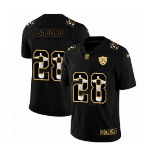 Men's Oakland Raiders #28 Josh Jacobs Black Jesus Faith Limited Football Jersey
