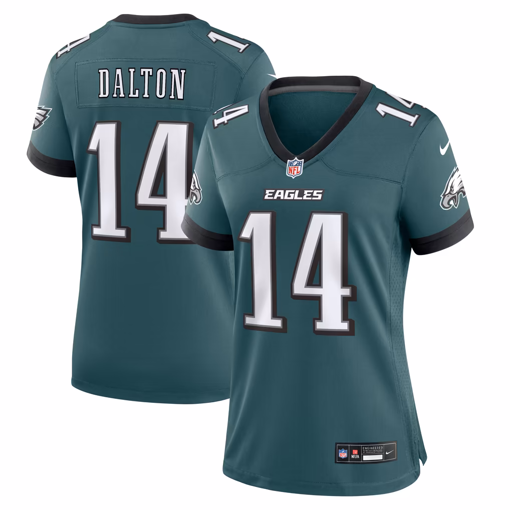 Women's Philadelphia Eagles Andy Dalton Nike Midnight Green Team Game Jersey - SUjersey01