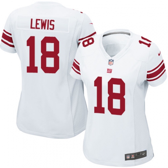 Women's Nike New York Giants #18 Roger Lewis Game White NFL Jersey - Ujersey