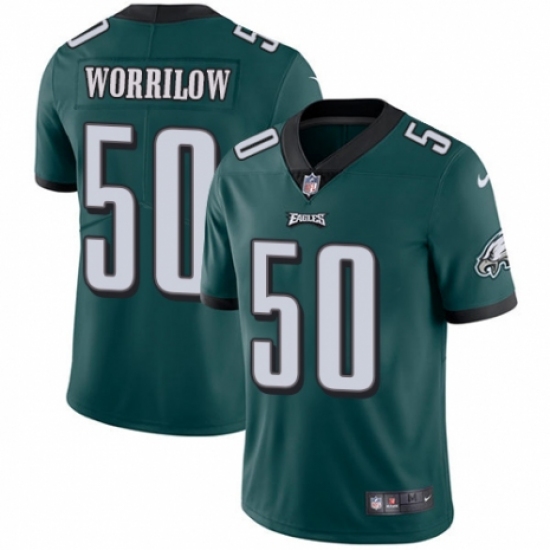Youth Nike Philadelphia Eagles #50 Paul Worrilow Midnight Green Team Color Vapor Untouchable Limited Player NFL Jersey - Ujersey