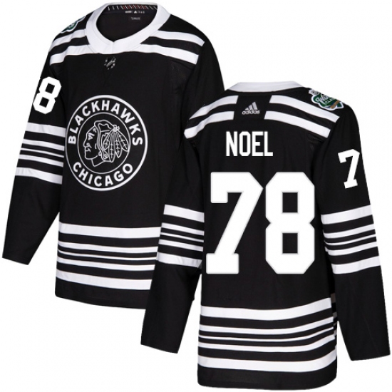 Men's Adidas Chicago Blackhawks #78 Nathan Noel Authentic Black 2019 Winter Classic NHL Jersey - Ujersey