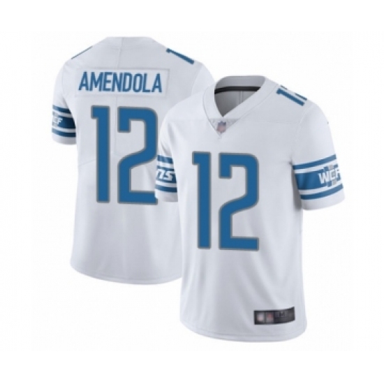 Youth Detroit Lions #12 Danny Amendola White Vapor Untouchable Limited Player Football Jersey - Ujersey