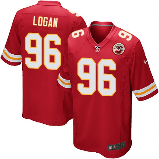 Men's Nike Kansas City Chiefs #96 Bennie Logan Game Red Team Color NFL Jersey - Ujersey