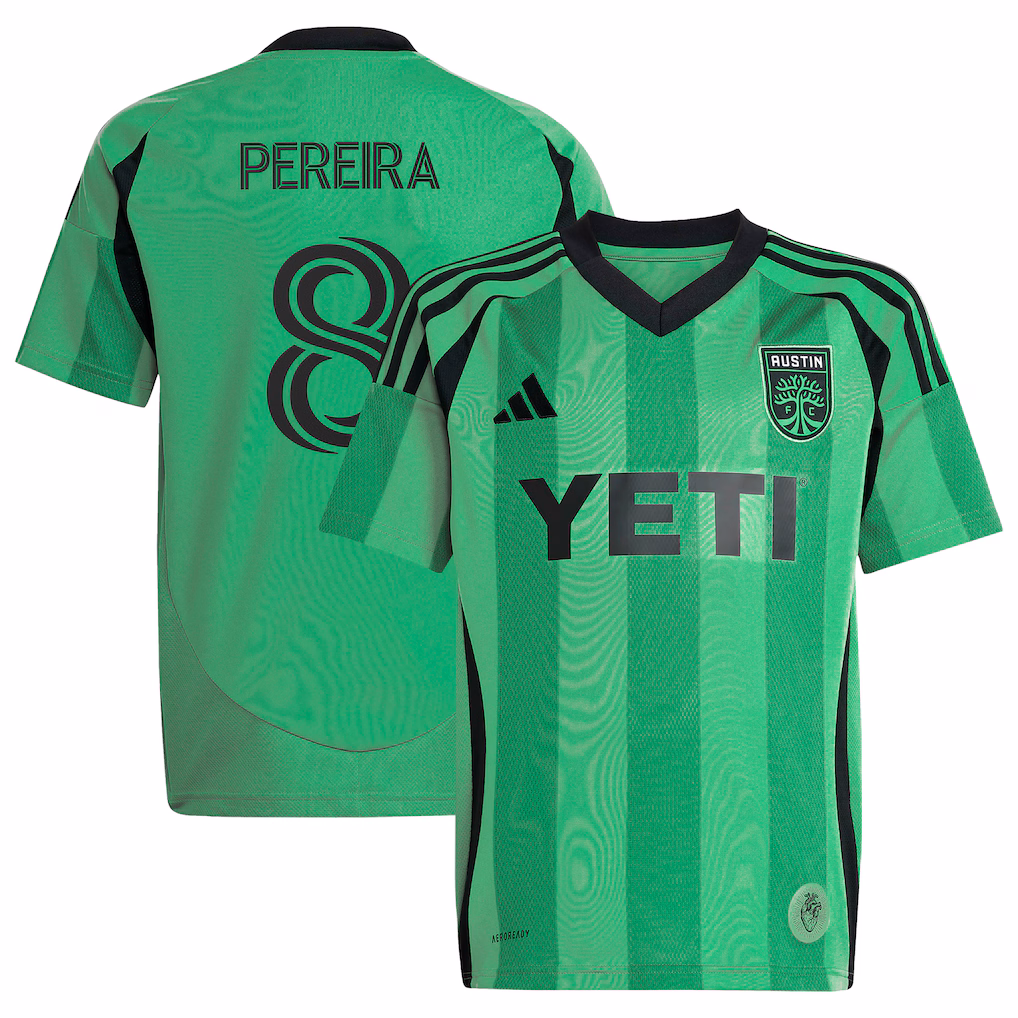 Women's Austin FC Daniel Pereira adidas Green 2025 The Heartbeat Kit Replica Player Jersey - ujerseystore