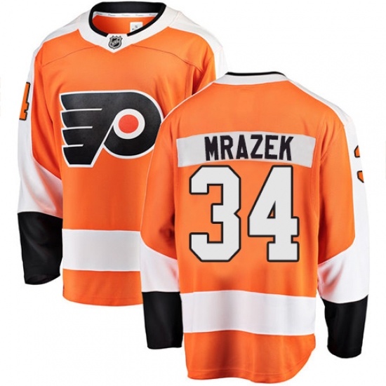 Youth Philadelphia Flyers #34 Petr Mrazek Fanatics Branded Orange Home Breakaway NHL Jersey - Ujersey