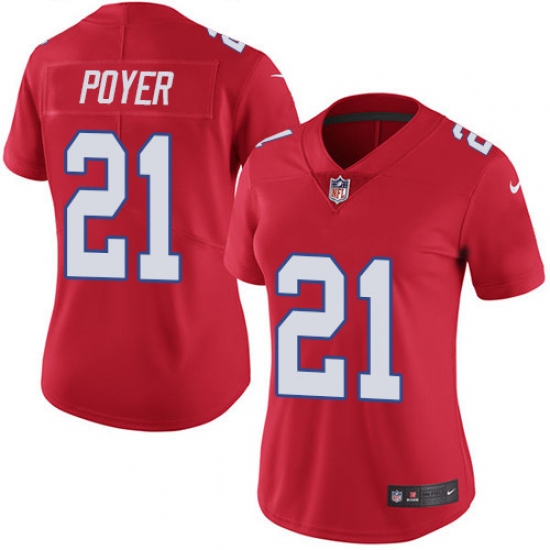 Women's Nike Buffalo Bills #21 Jordan Poyer Limited Red Rush Vapor Untouchable NFL Jersey - Ujersey