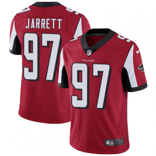 Men's Nike Atlanta Falcons #97 Grady Jarrett Red Team Color Vapor Untouchable Limited Player NFL Jersey - Ujersey