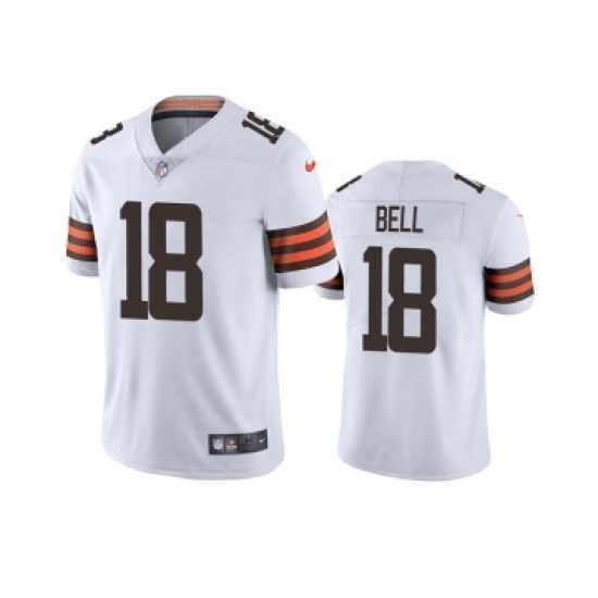 Men's Cleveland Browns #18 David Bell White Vapor Untouchable Limited Stitched Jersey - Ujersey