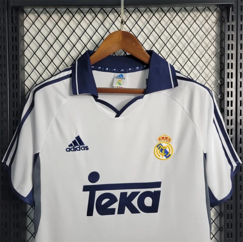 Real Madrid Retro Jersey Home Custom Soccer Shirt 2000-01 - ujerseystore