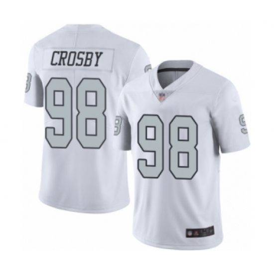 Youth Oakland Raiders #98 Maxx Crosby Limited White Rush Vapor Untouchable Football Jersey