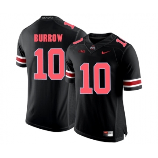 Ohio State Buckeyes 10 Joe Burrow Blackout College Football Jersey - Ujersey