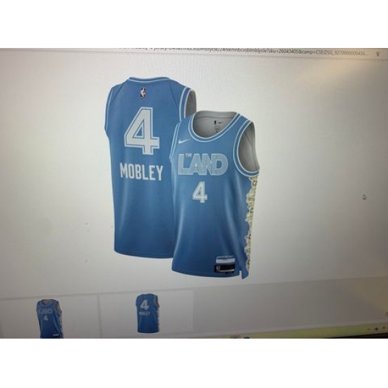 Men's Cleveland Cavaliers #4 Evan Mobley Fanatics Light Blue 2024-25 Fast Break Player Jersey - Ujersey