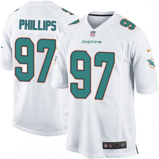 Men's Nike Miami Dolphins #97 Jordan Phillips Game White NFL Jersey - Ujersey