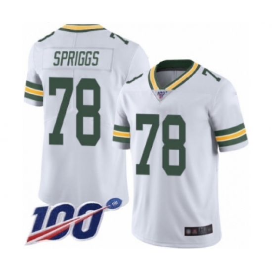 Men's Green Bay Packers #78 Jason Spriggs White Vapor Untouchable Limited Player 100th Season Football Jersey - Ujersey