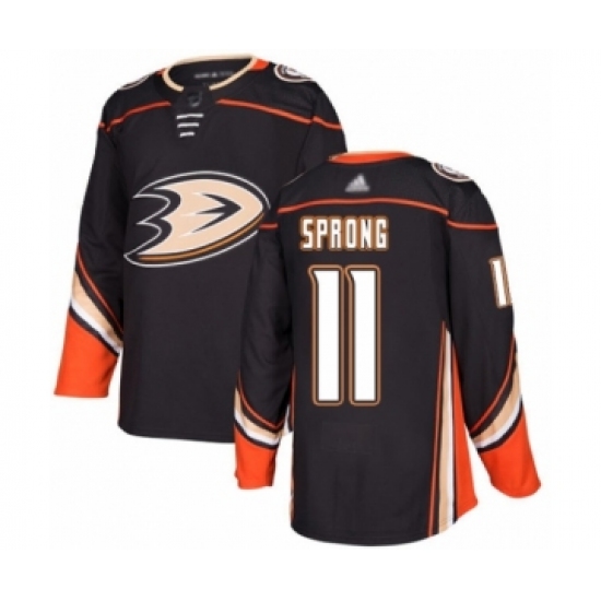 Men's Anaheim Ducks #11 Daniel Sprong Authentic Black Home Hockey Jersey