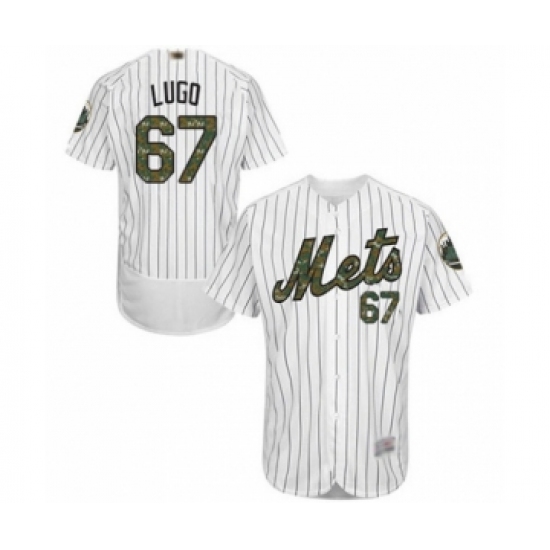 Men's New York Mets #67 Seth Lugo Authentic White 2016 Memorial Day Fashion Flex Base Baseball Player Jersey