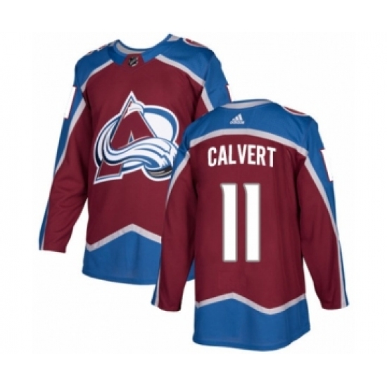 Youth Adidas Colorado Avalanche #11 Matt Calvert Premier Burgundy Red Home NHL Jersey - Ujersey