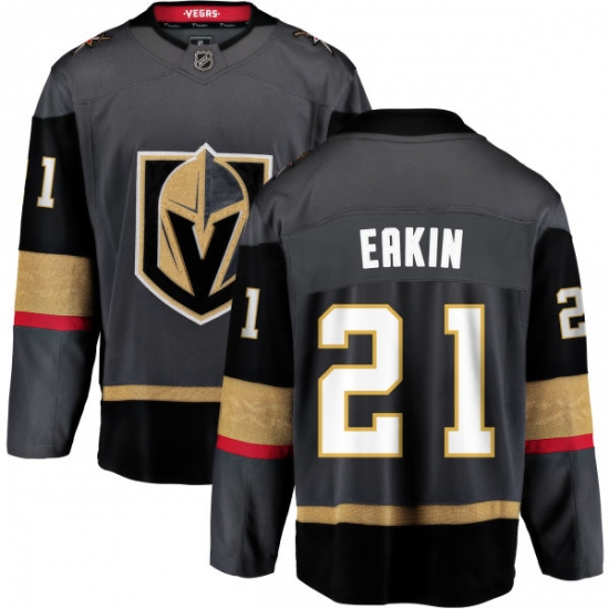 Men's Vegas Golden Knights #21 Cody Eakin Authentic Black Home Fanatics Branded Breakaway NHL Jersey - Ujersey