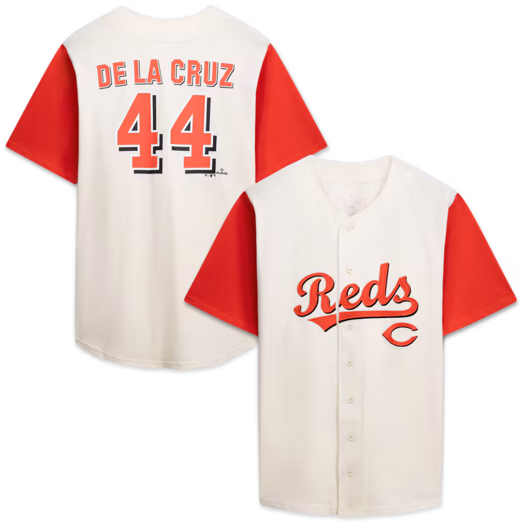 Men's Cincinnati Reds Profile Cream/Red Big & Tall Two-Color Fashion Jersey - ujerseystore