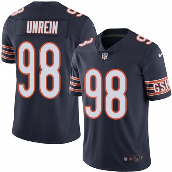 Men's Nike Chicago Bears #98 Mitch Unrein Navy Blue Team Color Vapor Untouchable Limited Player NFL Jersey - Ujersey