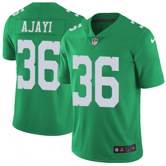 Men's Nike Philadelphia Eagles #36 Jay Ajayi Limited Green Rush Vapor Untouchable NFL Jersey - Ujersey