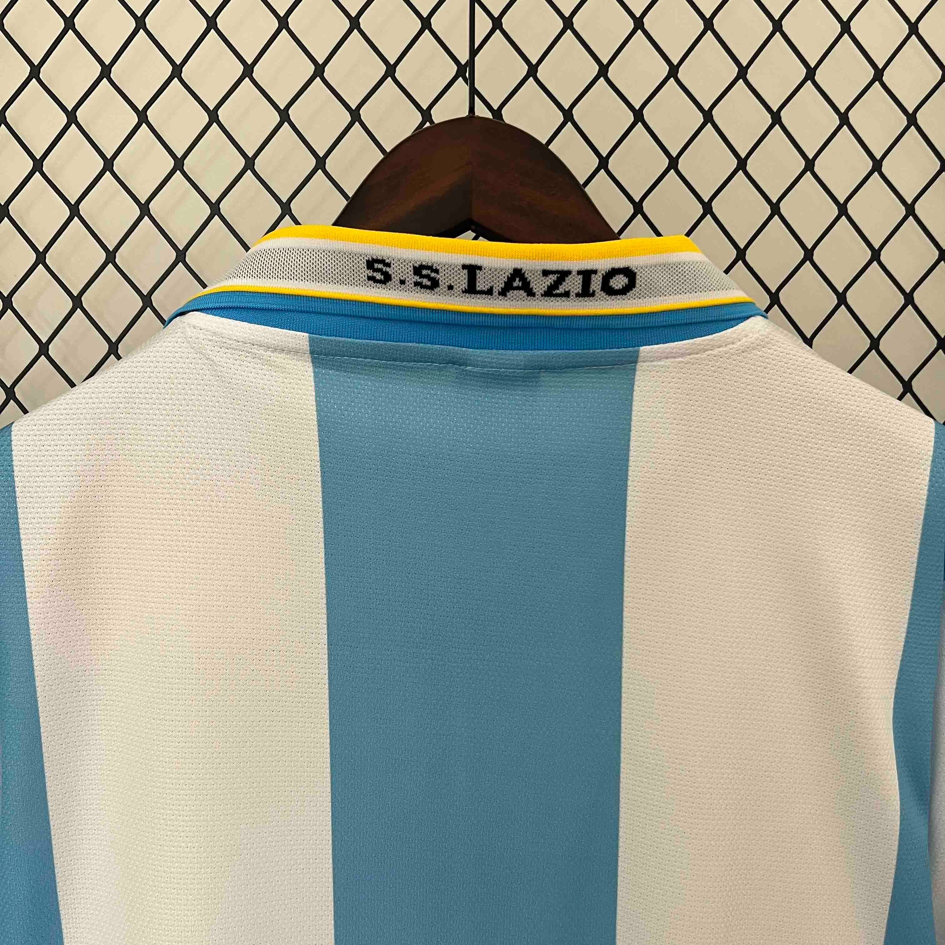Lazio Retro Soccer Jersey Home Custom Shirt 1999-00 - ujerseystore
