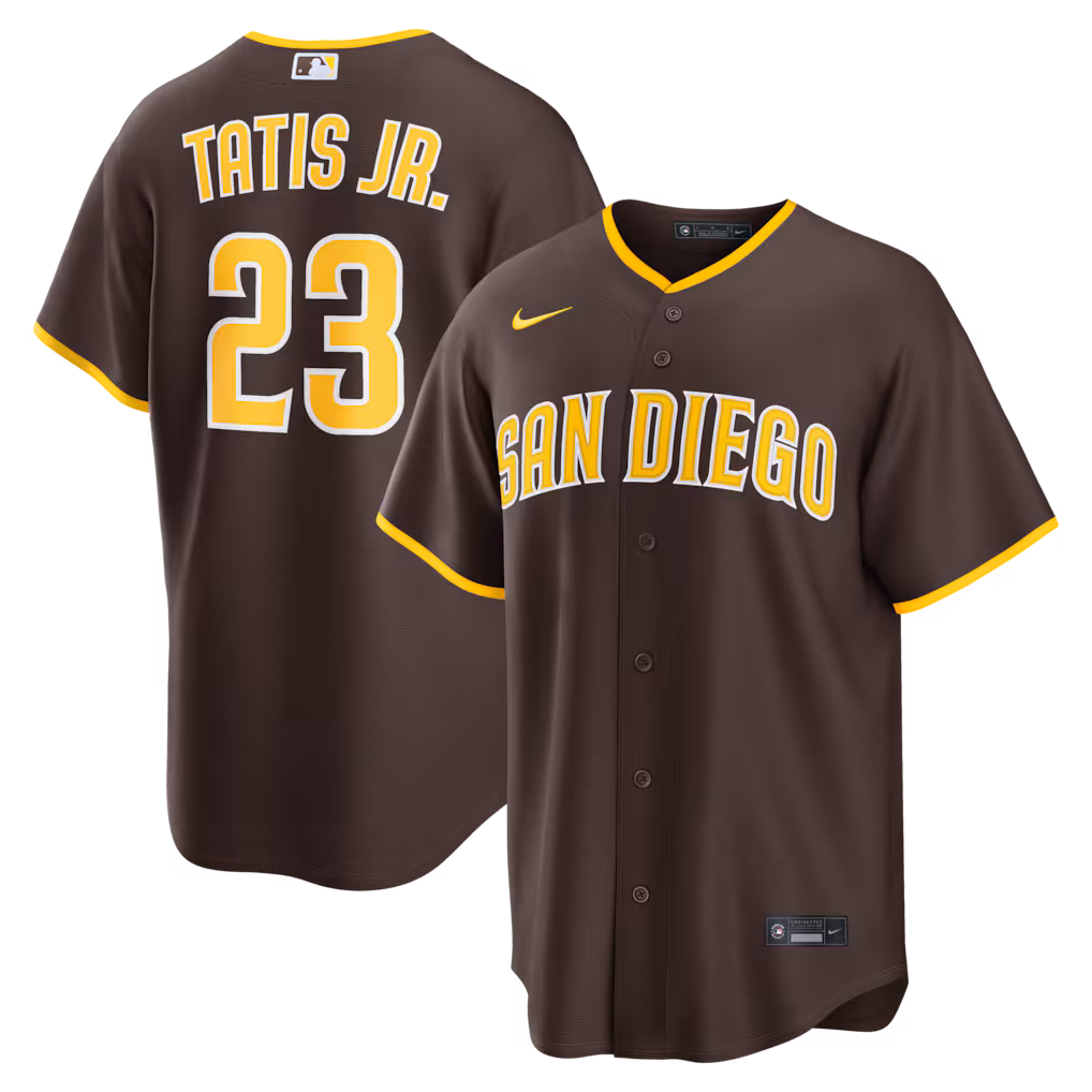 Men's San Diego Padres Fernando Tatis Jr. Nike Brown Road Replica Jersey - Vujersey Los Angeles Rams