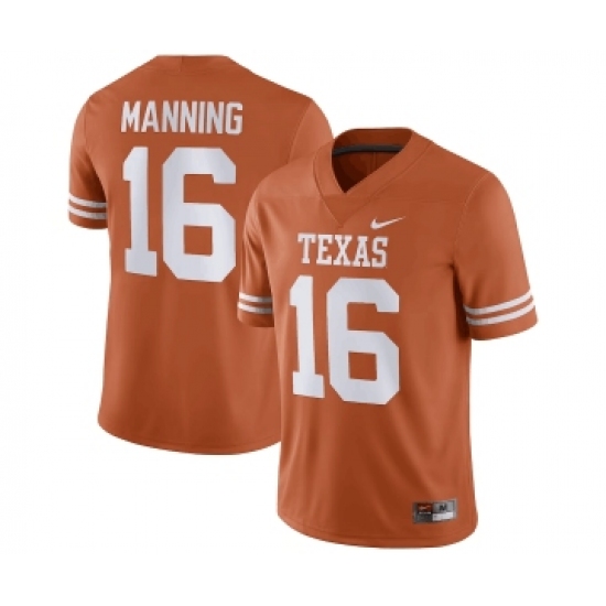 Men's Nike Texas Longhorns #16 Arch Manning Orange Stitched Jersey - Ujersey