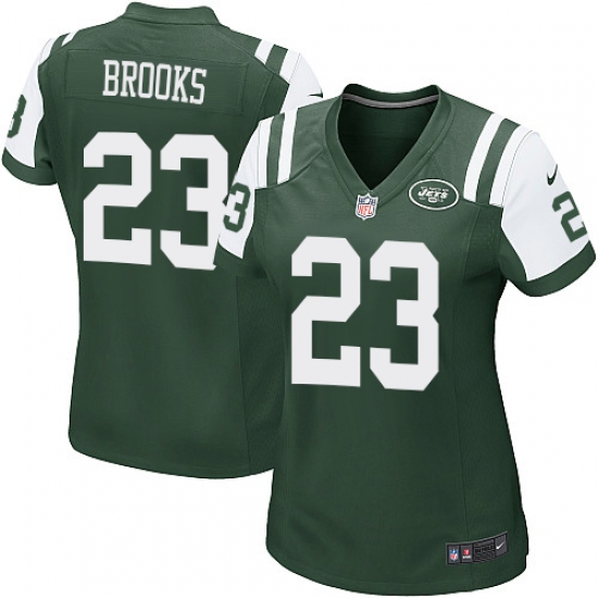 Women's Nike New York Jets #23 Terrence Brooks Game Green Team Color NFL Jersey - Ujersey