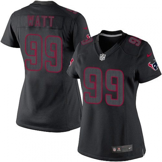 Women's Nike Houston Texans #99 J.J. Watt Limited Black Impact NFL Jersey - Ujersey