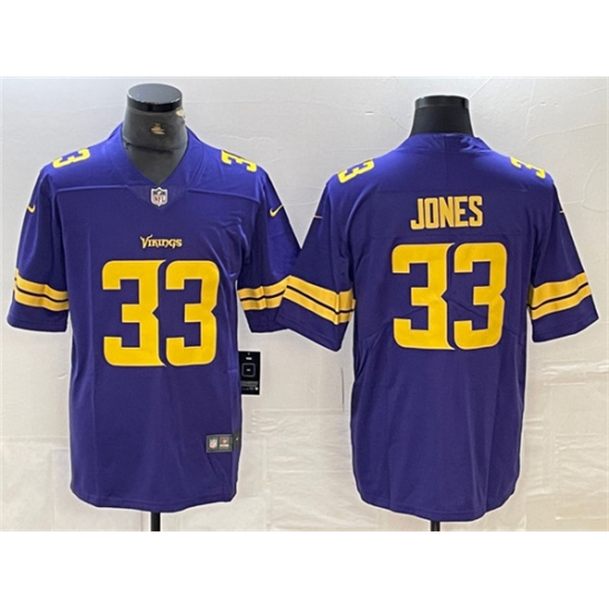Men's Minnesota Vikings #33 Aaron Jones Purple Gold Vapor Untouchable Limited Stitched Jersey - Ujersey