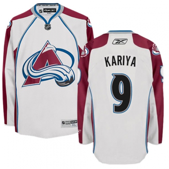 Men's Reebok Colorado Avalanche #9 Paul Kariya Authentic White Away NHL Jersey - Ujersey