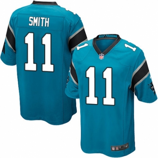 Men's Nike Carolina Panthers #11 Torrey Smith Game Blue Alternate NFL Jersey - Ujersey
