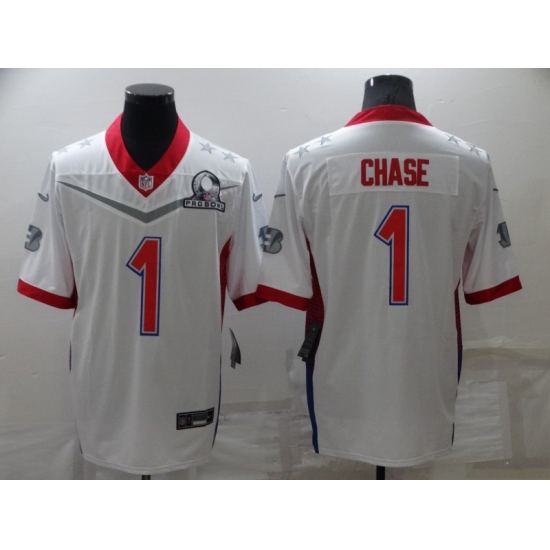 Men's Cincinnati Bengals #1 Ja'Marr Chase White Nike Royal 2022 NFC Pro Bowl Limited Player Jersey - Ujersey