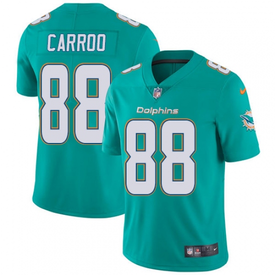 Men's Nike Miami Dolphins #88 Leonte Carroo Aqua Green Team Color Vapor Untouchable Limited Player NFL Jersey - Ujersey