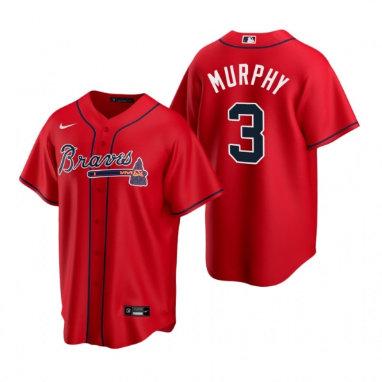 Men's Nike Atlanta Braves #3 Dale Murphy Red Alternate Stitched Baseball Jersey - Ujersey