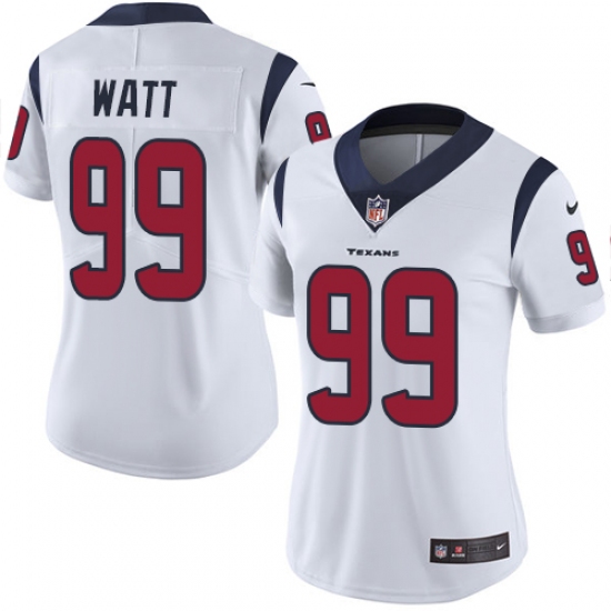 Women's Nike Houston Texans #99 J.J. Watt Elite White NFL Jersey - Ujersey