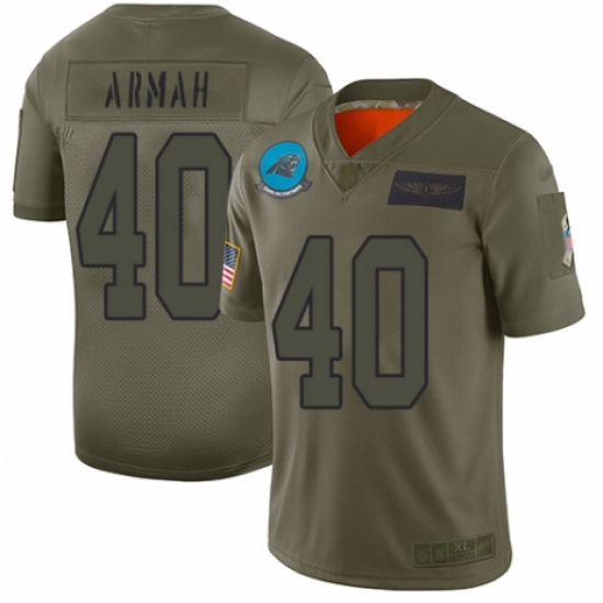 Women's Carolina Panthers #40 Alex Armah Limited Camo 2019 Salute to Service Football Jersey - Ujersey