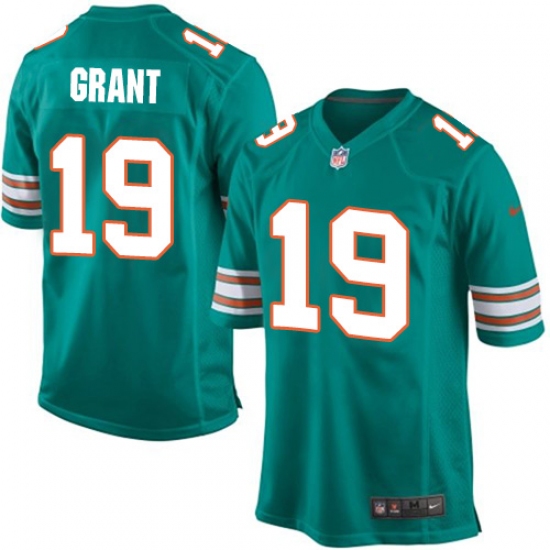 Men's Nike Miami Dolphins #19 Jakeem Grant Game Aqua Green Alternate NFL Jersey - Ujersey
