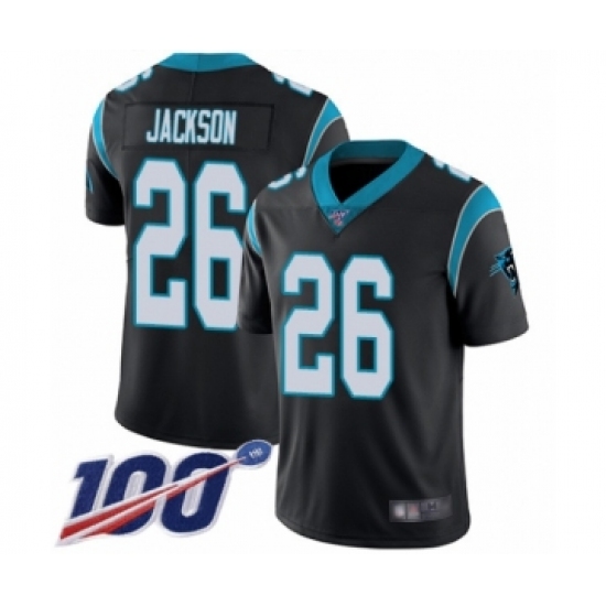 Men's Carolina Panthers #26 Donte Jackson Black Team Color Vapor Untouchable Limited Player 100th Season Football Jersey - Ujersey