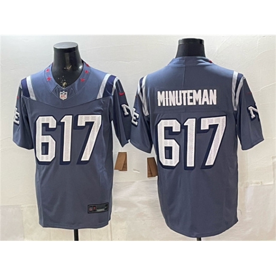 Men's New England Patriots #617 Minuteman 2025 F.U.S.E. “Rivalries” Vapor Limited Football Stitched Jersey - Ujersey