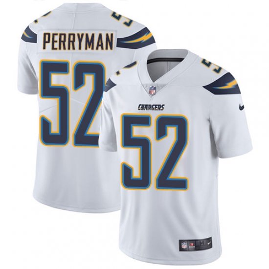 Men's Nike Los Angeles Chargers #52 Denzel Perryman White Vapor Untouchable Limited Player NFL Jersey - Ujersey