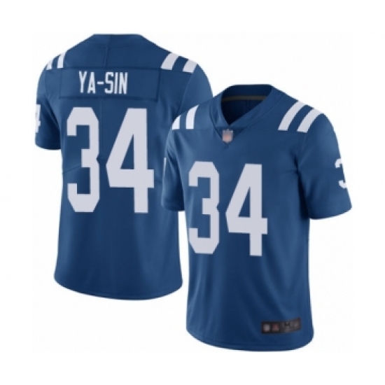 Men's Indianapolis Colts #34 Rock Ya-Sin Royal Blue Team Color Vapor Untouchable Limited Player Football Jersey - Ujersey